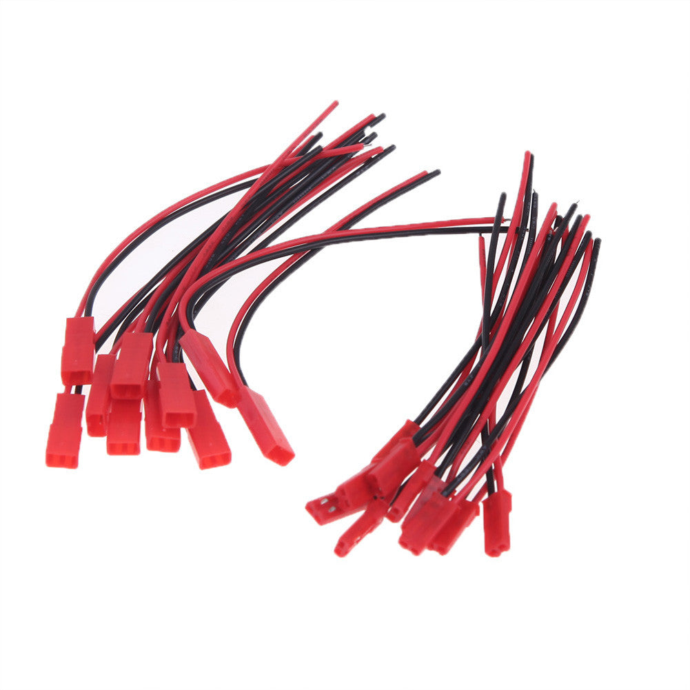 10 Pairs 100mm JST Connector Plug for RC Lipo Battery Part