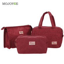 3pcs Makeup Bag Cosmetic Bag Travel Case Toiletry Storage makeup Organizer Handbag Abrasive Cloth Makeup Case make up bag