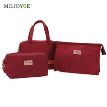 3pcs Makeup Bag Cosmetic Bag Travel Case Toiletry Storage makeup Organizer Handbag Abrasive Cloth Makeup Case make up bag