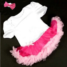 0-12M Lovely Baby Toddler Girls Ruffles Tutu Dress Romper One-Piece Outfit Dresses Clothes + Headband