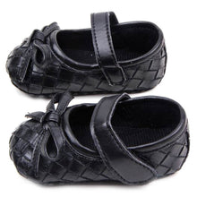 0-12Months PU Leather Bowknot Lattice Baby Girls Shoes Soft Sole Anti Slip Toddler First Walker Shoes