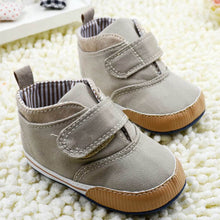 0-18M Newborn Baby Boys Cotton Ankle Canvas High Crib Shoes Casual Sneaker Toddler First Walkers