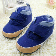 0-18M Newborn Baby Boys Cotton Ankle Canvas High Crib Shoes Casual Sneaker Toddler First Walkers