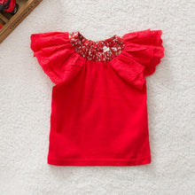 0-2Y Kids Baby Girls Clothing Floral Collar T-shirts Cute Short Sleeve Tops Blouses Shirts PY