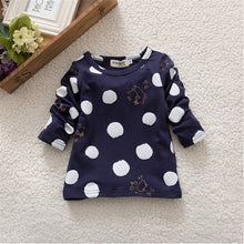 0-3Years Kids Baby Girls Boys Unisex Polka Dots Long Sleeve Blouse Tops T-Shirt Cotton Basic Tees Clothing PY1
