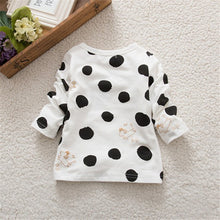 0-3Years Kids Baby Girls Boys Unisex Polka Dots Long Sleeve Blouse Tops T-Shirt Cotton Basic Tees Clothing PY1