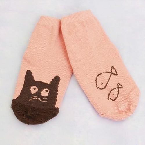 0-4Y Cute Toddler Baby Kids Girls Boys Soft Socks Cartoon Owl Pattern Socks Cotton Socks