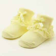 0-6 Months Toddlers Infants Cotton Ankle Socks Baby Girls Princess Bowknots Socks