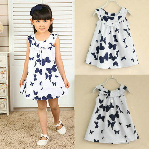 1-5Years Princess Baby Girls Dress Kids Print Sweet One-piece Dresss