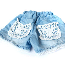 1-6Years Kids Children Girls Fashion Shorts Jeans Lace Pocket Demin Jeans