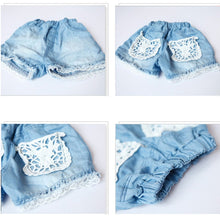 1-6Years Kids Children Girls Fashion Shorts Jeans Lace Pocket Demin Jeans