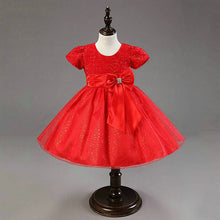 1-7Years Kids Girl Princess Bow Tutu Dress Baby Wedding Party Pageant Tulle Dresses