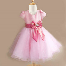 1-7Years Kids Girl Princess Bow Tutu Dress Baby Wedding Party Pageant Tulle Dresses
