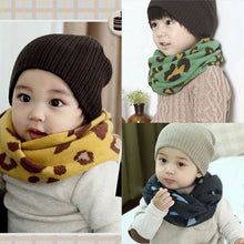 1-8Y Warm Girl Boy Baby Kids Scarf Neckerchief Leopard Printed Scarves New