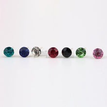 1 Box 20 Pairs Mixed Color Clear Crystal Ear Studs Earrings 4mm 5mm
