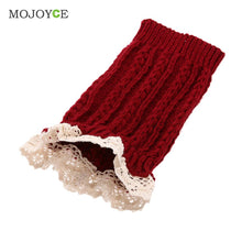1 Piece Womens Crochet Knit Lace Trim Leg Warmers Cuffs Toppers Boot Socks Knee Gaiters Boot Leg Warmers 20cm 6 Colors