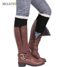 1 Piece Womens Crochet Knit Lace Trim Leg Warmers Cuffs Toppers Boot Socks Knee Gaiters Boot Leg Warmers 20cm 6 Colors