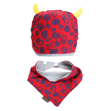 1 Baby Beanie Cap + Bana Bib Monsters Baby Hat Head Scarf Boy Girl Kids Toddler Clothing Accessories Baby Hats Bibs