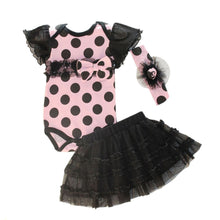 1 Set Newborn Infant Baby Girl Clothing Polka Dot Headband + Romper + TUTU Outfit Clothes 3pcss  Sets