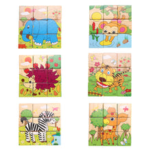 1 Six Sides Baby Wooden Toys 3D Puzzle Jigsaw Puzzle Montessori Early Learning Educational Toys for Kids