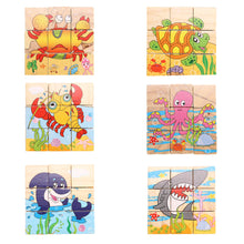 1 Six Sides Baby Wooden Toys 3D Puzzle Jigsaw Puzzle Montessori Early Learning Educational Toys for Kids