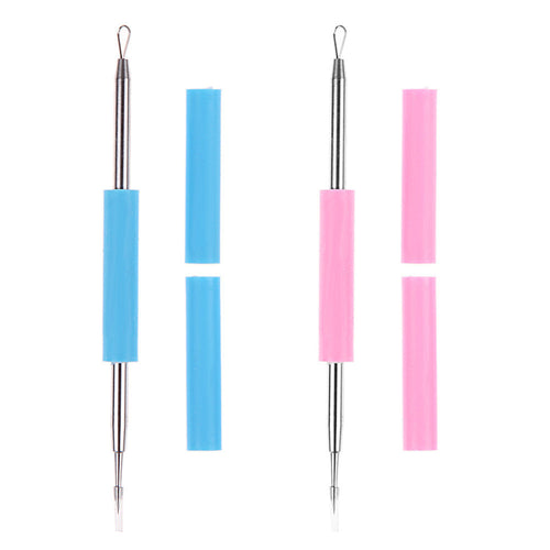 1 x Blackhead Comedone Cleaner Clean Remover Acne Blemish Pimple Extractor Tool Face cleaning care needle cleanser Rom Color