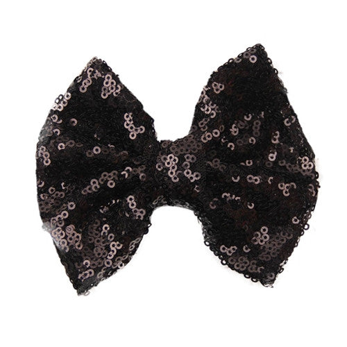 10 Candy Colors Children Sequin Barrettes Cute Baby Girl Big Bow Clips Boutique Hair Pin Luxury Girls Hairpin