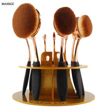 10 Hole Maange Oval Makeup Brush Holder Drying Rack Organizer toothbrush holder Shelf Cosmetic Eyeshadow Makeup Brushes Tool