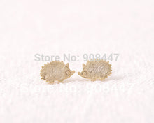 10 PC-S012 Cute Animal Earrings Jewelry Sweet Hedgehog Stud Earrings Girls stud in goldsilverrose gold