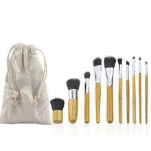 10 PCS Pro Cosmetic Brush set Bamboo Handle Synthetic Makeup Brushes Kit make up brushes set tools