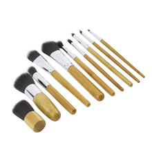 10 PCS Pro Cosmetic Brush set Bamboo Handle Synthetic Makeup Brushes Kit make up brushes set tools
