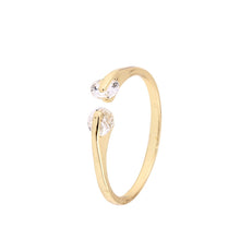 10 PCS- Design Gold Plated Crystal Zircon Ring jewelry Adjustable Branch Geometry Round Ring
