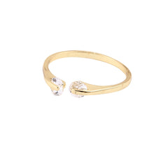 10 PCS- Design Gold Plated Crystal Zircon Ring jewelry Adjustable Branch Geometry Round Ring