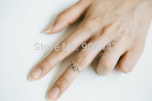 10 PCS- Double peace sign ring peace shape ring -