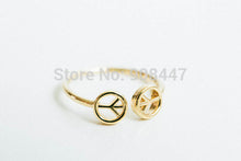 10 PCS- Double peace sign ring peace shape ring -
