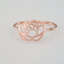 10 PCS- Cute Gold Lotus Flower Ring,plant ring -
