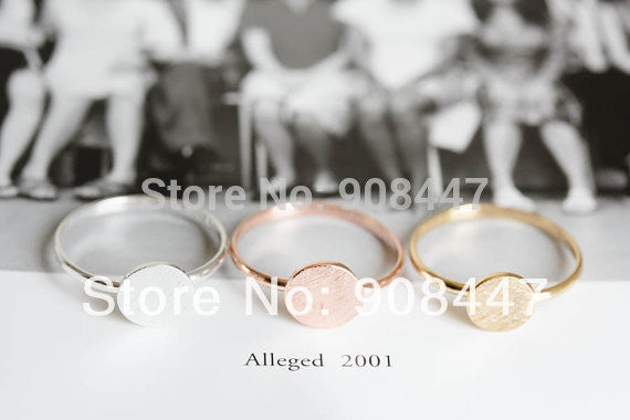 10 PCS- Round Rings Gold silver round Antique Vintage style rings