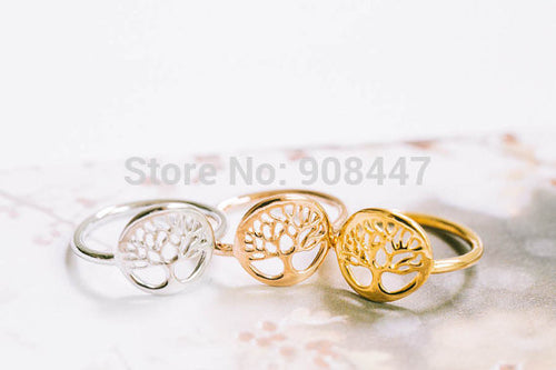10 PCS-R101 Sacred tree of life ring,plant ring -