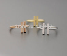 10 PCS-R115 Cute Unique Bar Adjustable ring,simple double bar ring -