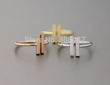 10 PCS-R115 Cute Unique Bar Adjustable ring,simple double bar ring -