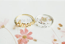 10 PCS-R127 Cute A script letter ring,Jewelry,Ring,bridesmaid gift,engaget ring,word ring -