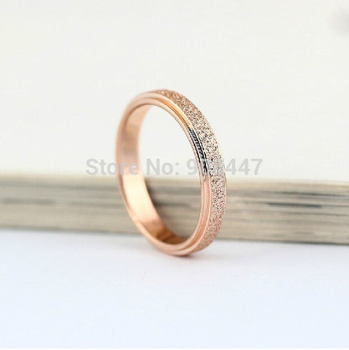 10 PCS-R146 Matte Dazzling simple spot pock circle Ring Titanium Plating Shine,grain round ring -