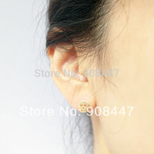 10 PCS-S002 jewelry Gold Silver Pink gold Heart Eyed Skull Studs Earrings S002