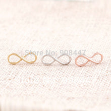 10 PCS-S005 Earrings jewelry Cute Gold Silver Pink gold 8 Tiny Infinity Stud Earrings