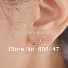 10 PCS-S005 Earrings jewelry Cute Gold Silver Pink gold 8 Tiny Infinity Stud Earrings
