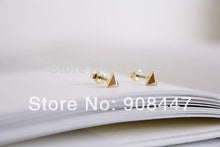 10 PCS-S006 jewelry 18K bling gold solid triagle cartilage earrings