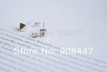 10 PCS-S009 Earrings Jewelry Platinum Plated Triangle Cone Stud Earrings