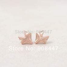 10 PCS-S011 jewelry Gold Silver Pink-gold Fox stud Earring Cute Animal Earrings