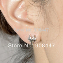 10 PCS-S011 jewelry Gold Silver Pink-gold Fox stud Earring Cute Animal Earrings