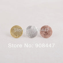 10 PCS-S013 Earrings jewelry Simple Round Earrings Gold Silver Pink Gold Brushed Circle stud Earrings